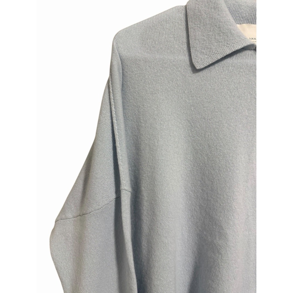 Vanisè Polo Collared Cashmere Sweater Baby Blue Women's Size Medium (44 IT) - Picture 8 of 12